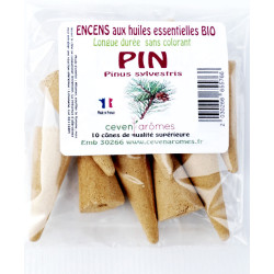 Beutel mit 10 Räucherkegeln mit ätherischen Bio-Ölen