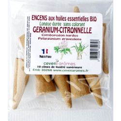 Sachets de 10 cônes d'encens aux huiles essentielles BIO