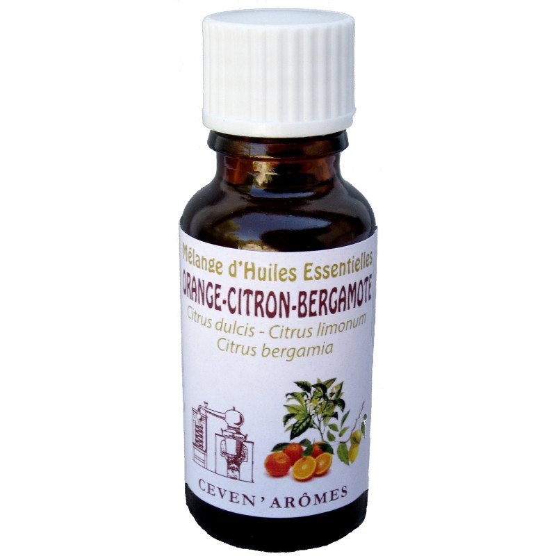 Aceite esencial de naranja, limón y bergamota