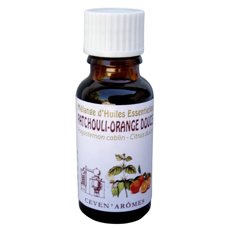Aceite esencial de pachulí y naranja