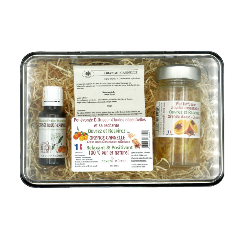 Coffret pot-éponge - Orange Cannelle